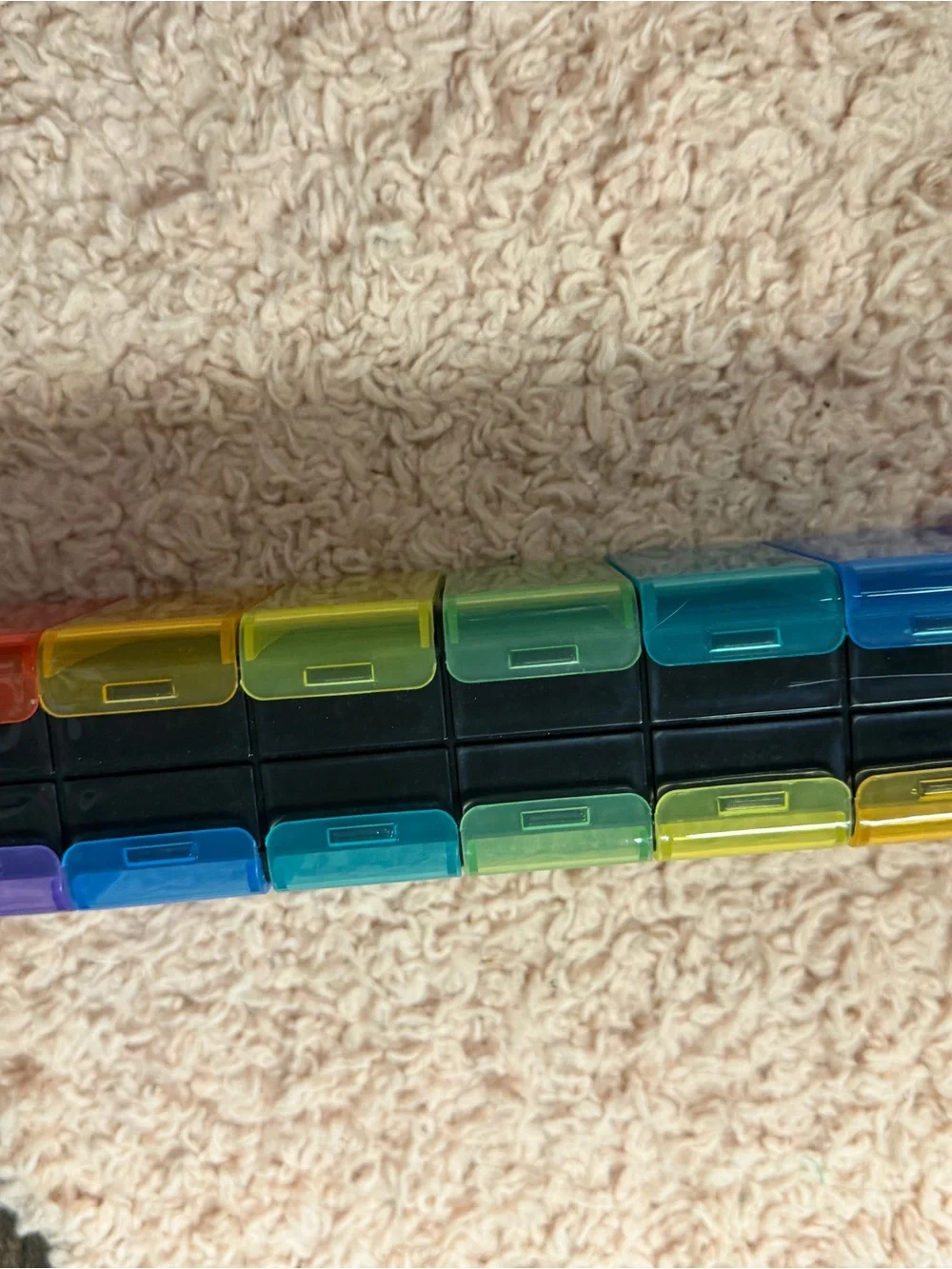 Colorful Translucent Storage Boxes - Blue to Yellow Gradient